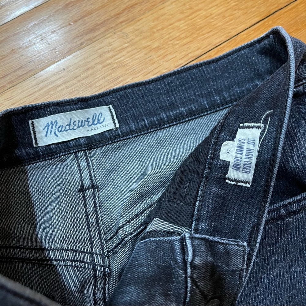 Madewell 10” High Rise Skinny Jeans Sz 26 MINT - Picture 7 of 13